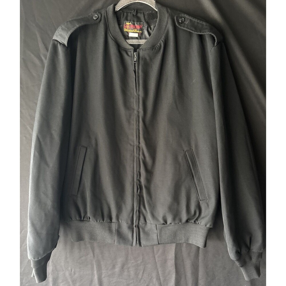1997 Vintage Patriot Styled by Weintraub Bros. Co. Men’s Black Bomber Jacket 46